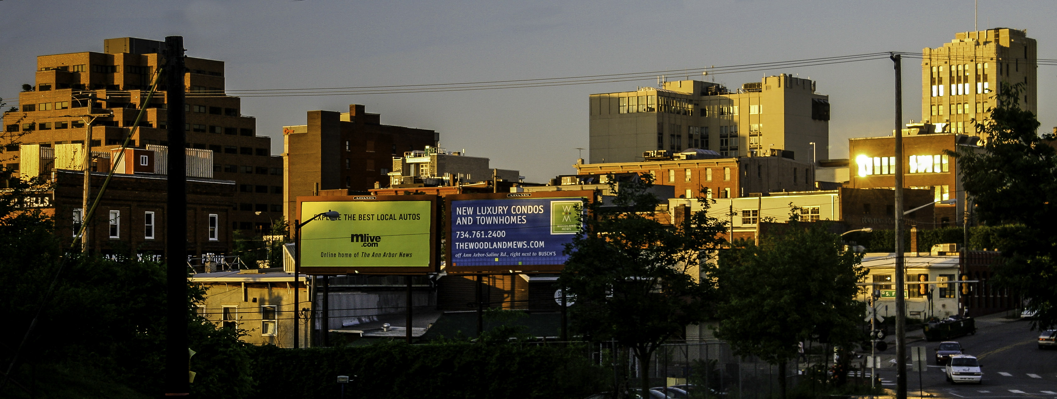 Ann Arbor skyline viewed across the city