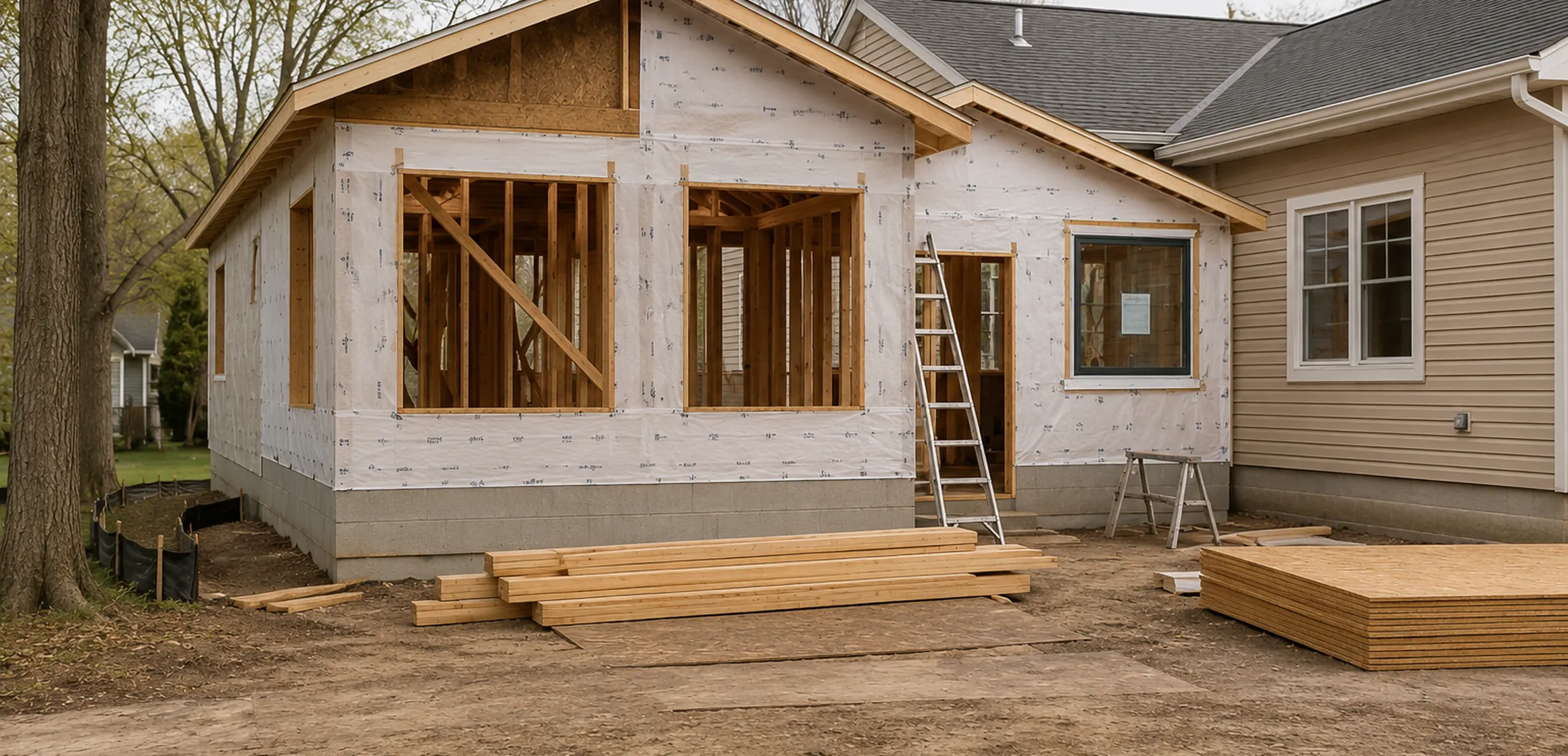 Residential construction work being reviewed for permits